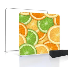 8ft Straight Tension Fabric Display Tension Fabric Wall Display Stand Photo Booth Background for Exhibition