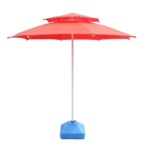 8ft double layel umbrella parasol outdoor custom advertising beach sun umbrella garden umbrella