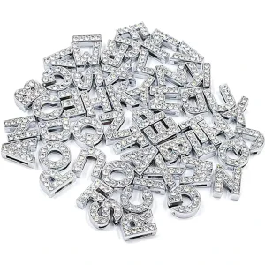 8mm 10mm DIY 26 Letter Charm Moissanite Initial Letter Pendant for Necklace and Jewelry Making