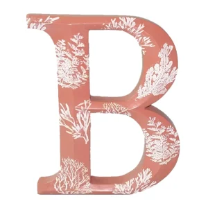 9 Inch Resin Coral Letter Wall Decor Alphabet Tabletop Decoration