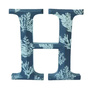 9 Inch Resin Coral Letter Wall Decor Polyresin Alphabet Letter Tabletop Decoration