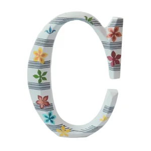 9 Inch Resin Floral Letter Wall Decor Polyresin DIY Alphabet Letter Decor Tabletop Decoration