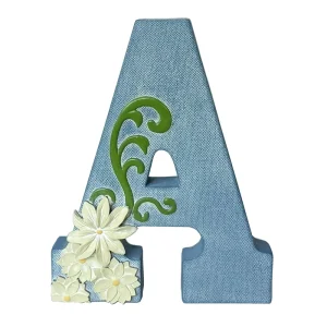 9 Inch Spring Decoration Linen Effect Resin Wall Plaque Letter Polyresin Alphabet Letters Wall Decor Tabletop Decoration
