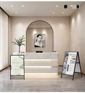 A Frame Heavy duty 24X36 inch Metal Foldable Poster Stand Modern Double sided Display Portable Floor standing Outdoor Sign