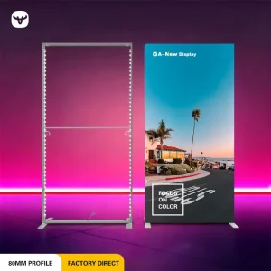 A New Aluminum Fabric Tension Frame High Brightness LED Light Box with Automatic Brightness Adjustment Portable Display Stand