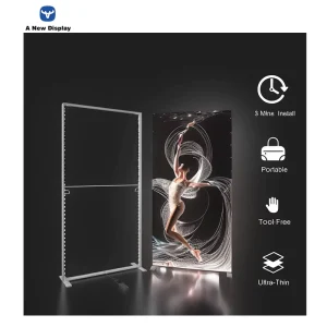A New Aluminum Profile Exhibition Lightbox Frames with Double Side Printings Portable Easy Assembly Factory Priced