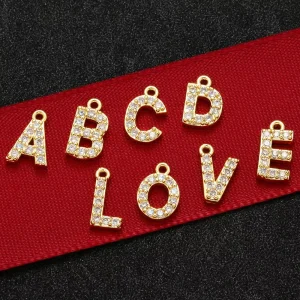A Z Iced Out Gold Diamond Letter Pendant