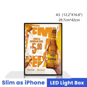 A2 A3 A4 Aluminum LED Advertising Lightbox Remote Control Freestanding Wall Mount Magnetic Signage for Shops Outdoor Use