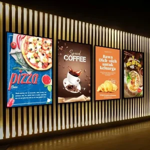 A2 Slim Light Box Custom Size A1 Ultra thin Aluminum Frame Retail Shop Supermarket LED Menu Energy Saving Light Box