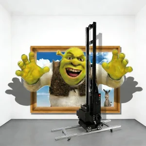 A2 Weatherproof Industrial Wall Printer 3D UV Inkjet with DX7 Printhead and Lightweight Foldable Design
