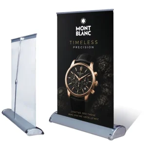 A3/A4 Tabletop Roll Banner Stand Portable Mini Retractable Banner Display Trade Shows Retail Counter Events Promotions