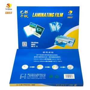 A4 100mic Glossy PET Laminating Film Hot Laminating Pouch Sheet for Different Markets Soft Hardness Manufactured by Vendor
