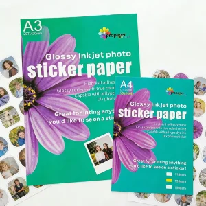 A4 135gsm High Self Adhesive Glossy Sticker Paper for DIY Photo Stickers & Decals