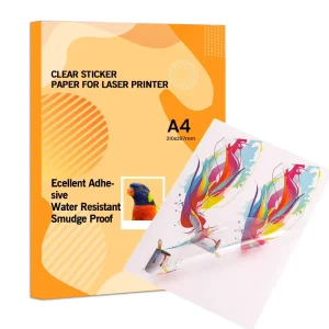 A4 Clear Vinyl PET Self adhesive Photo Paper Inkjet Transparent Stickers Waterproof Custom Self Adhesive Vinyl Sticker Paper