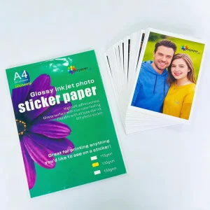 A4 Glossy Inkjet Photo Sticker Paper Bulk 50 Sheets Self Adhesive Label Paper