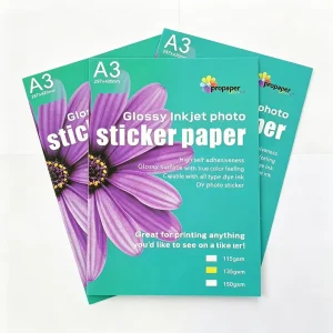 A4 Glossy Inkjet Sticker Paper Self Adhesive Photo Sticker Paper for DIY Label Logo Image Printing