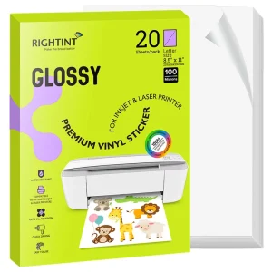 A4 Letter Size Self Adhesive Glossy White Inkjet Self adhesive White Film