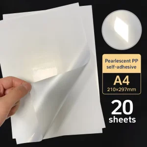 A4 PP Pearl Vinyl Custom Self Adhesive Photo Paper Sticker Waterproof Glossy Matte Heat Resistant DIY Design