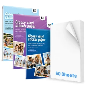 A4 Self adhesive Inkjet Photo Stick Paper 135gsm Glossy White A4 Back Glued Photo Paper for Custom Stickers and Label