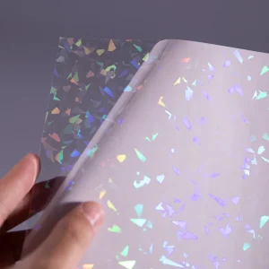 A4 Sheet Bopp Lamination Overlay Film Holographic Cold Soft Translucent Eco friendly Moisture Grocery Promotion
