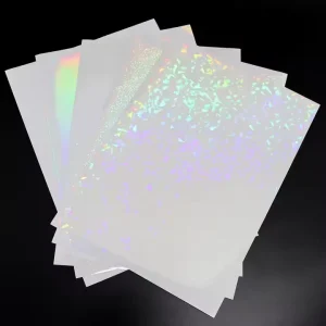 A4 Size Self Adhesive Glossy BOPP Transparent Holographic Cold Lamination Film Liner Photo Frame