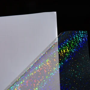 A4 Size Self Adhesive Transparent Holographic Cold Lamination Film with Liner Good Adhesive Water Proof High Glossy