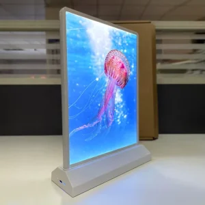 A4 Table Stand Desktop Poster Led Light Box Store Sign Holders Glass Pic Frame Advertising Display Manu Restaurant with Artwork