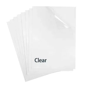 A4 Transparent PVC Sticker Sheet Printable Adhesive Paper Film Customized Laser Inkjet Label for Cosmetic Packaging