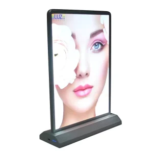 A4 Ultra Thin LED Advertising Sign Light Box Rechargeable Wireless Desktop Display Rack Double Sided Magnetic Rectangle