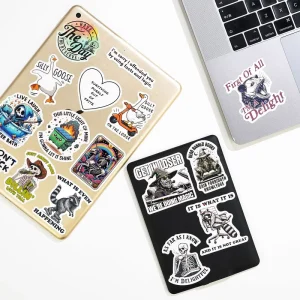 A5 A6 Full Colour Printing Waterproof Vinyl Sticker Sheet Custom Logo Kiss Cut White Vinyl PVC Label Sticker Sheet