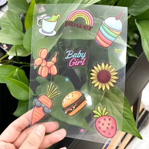 A5 Custom Print Retro Dark Stickers PVC Transparent Clear Waterproof Sheet Kiss Cut Sticker