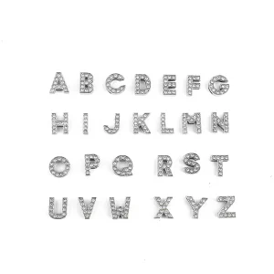 AA018494 A Z 10mm Full Rhinestone Charms Crystal Alphabet Letter Charm Alloy Letter Charm for Bracelets Necklace Wristbands