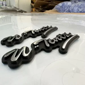 ABS Chrome Badge 3D Injection Molded Car Sticker Mirror Finish Personalized Alphabet Letters Auto Styling Decor