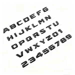 ABS Chrome Self-Adhesive Reusable 3D Letter and Number Car Logo with Bling Bling Crystal