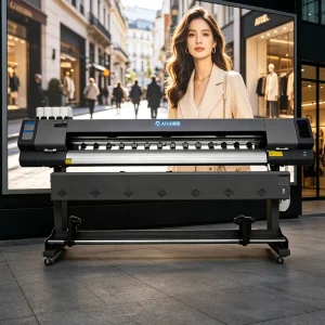ATUE 8ft 180cm Automatic Solvent Inkjet Label Printer Borderless Refillable Tank Canvas Banners Vinyl Car Stickers for I3200