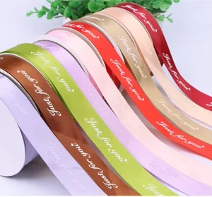 Accept Custom Printed 100% Polyester Satin Ribbons 38 mm Single Face Gift Ribbon Roll for Gift Wrapping With logo