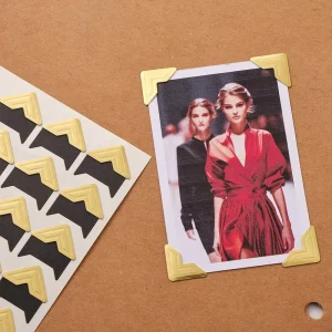 Acid Free Self Adhesive Photo Corners Gold Scrapbook Stickers for Photo Album Wall Art Framing Memory Books