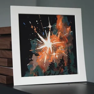 Acid free Cardboard Giclee Printed Framed Poster with Decorative Illustration and Celebrity Photo Prints