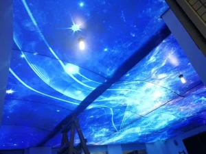 Acoustic Soft Film Stretch Ceiling Light Box IP65 UV Backlit Membrane Aluminum Frame Cinema Theater