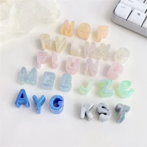 Acrylic 26 English Letters 100 bag Straight Hole Dazzling Loose Bead Jewelry DIY Jewelry Accessories
