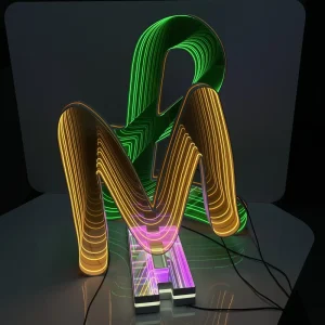 Acrylic 3D Infinity Mirror LED Display Illuminated Wall Sign Letter Model for Shop Wedding Electronic Signs