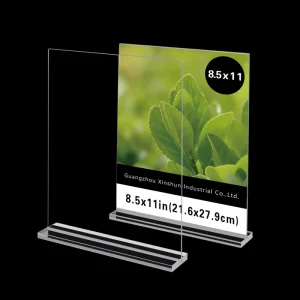 Acrylic 8.5*11inch Sign Holder Double Sided Table Sign Stands for Office Store Restaurants Wedding Party Decoration