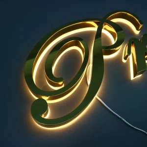 Acrylic Backlit Alphabet Lettering Signs Outdoor LED Decor Advertising Backlit Letters 3D Channel Letter Lights Sign