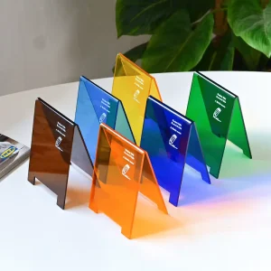 Acrylic Creative Colorful Standing Table Sign for Dining Prompts and Messages Factory Customized