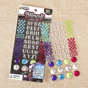 Acrylic Gem Diamond Crystal Letter Rhinestone Sticker