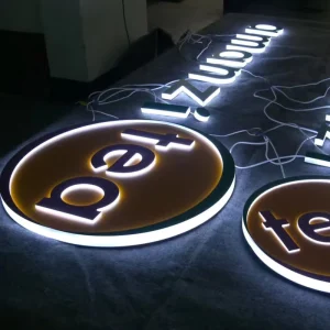 Acrylic LED Logo Sign Outdoor Lighting Stainless Steel Letters LED Light up Letters