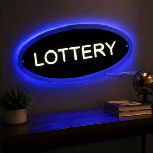 Acrylic LED Round Back Lit Signage Custom with Electronic Display for Business Outdoor Advertising and Logo Illumination