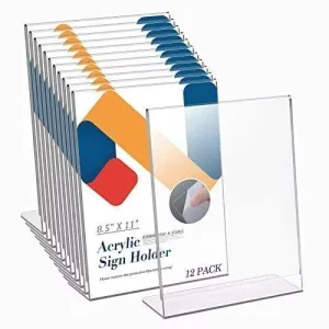 Acrylic Menu Card Table Card Custom Horizontal Type L Shaped A4 A5 A6 Size Table Clear Acrylic Menu Sign Table Place Card Stand