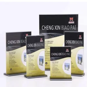 Acrylic Menu Stand and Plastic Tabletop Sign for Advertising Boards & Table Tents