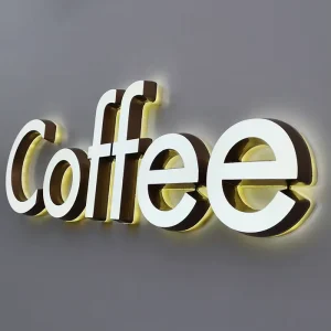 Acrylic Mini LED Lighted Solid Personal Letters 3D Shop Signage Advertising Painted Sign